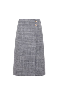 Luca Skirt in Elio Tweed Grey