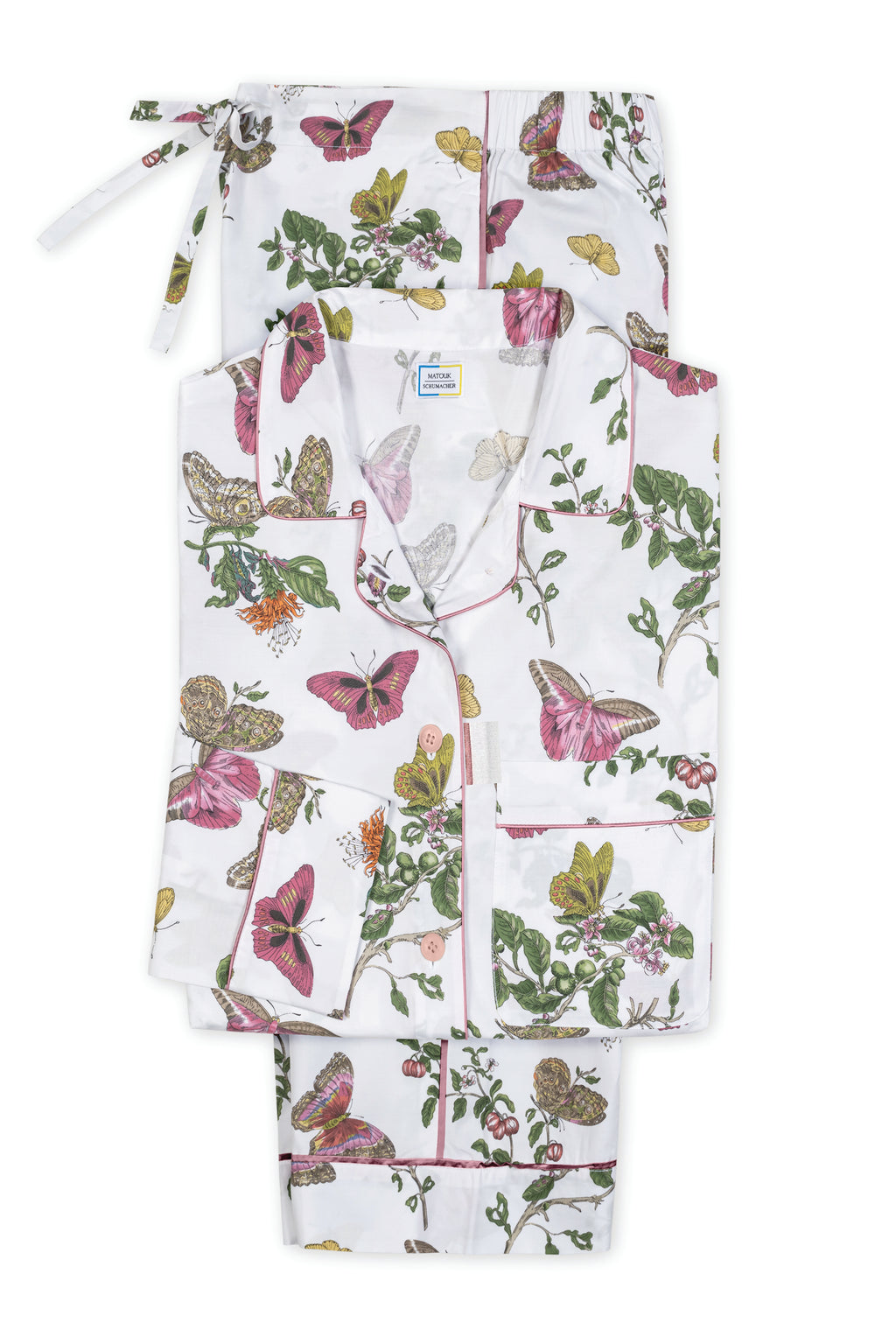 Luca Pajama Set in Baudin Butterfly Pink