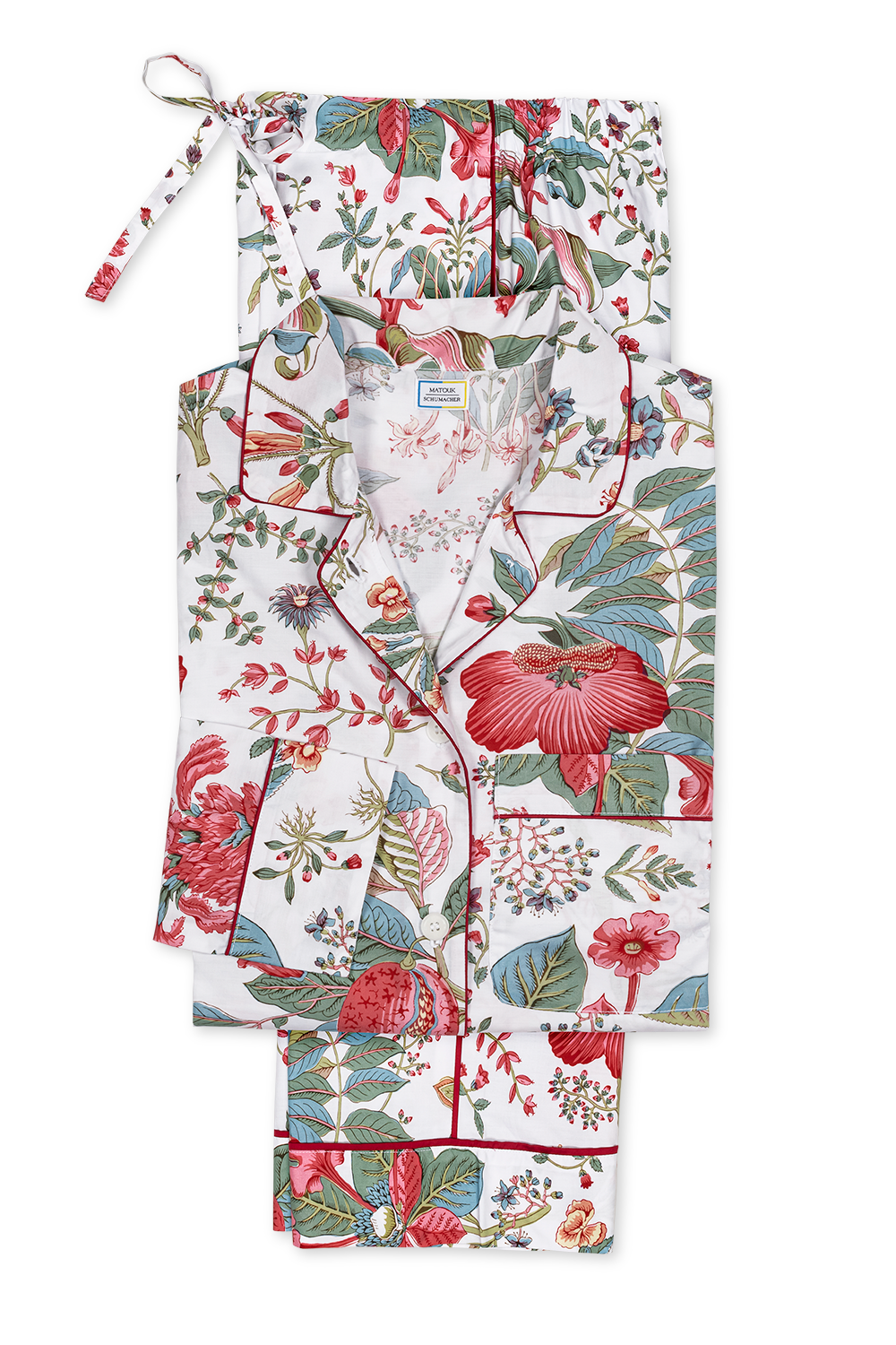 Luca Pajama Set in Pomegranate