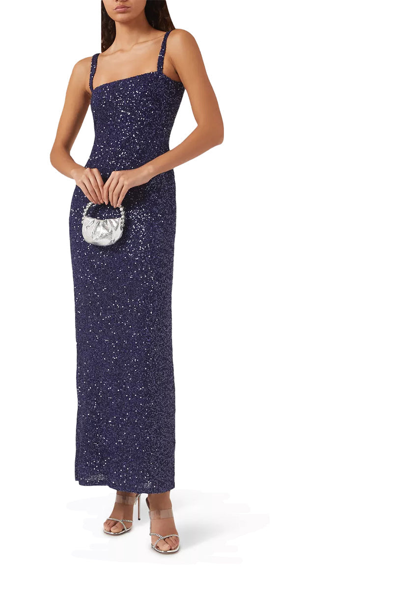 Luciernaga Dress in Navy