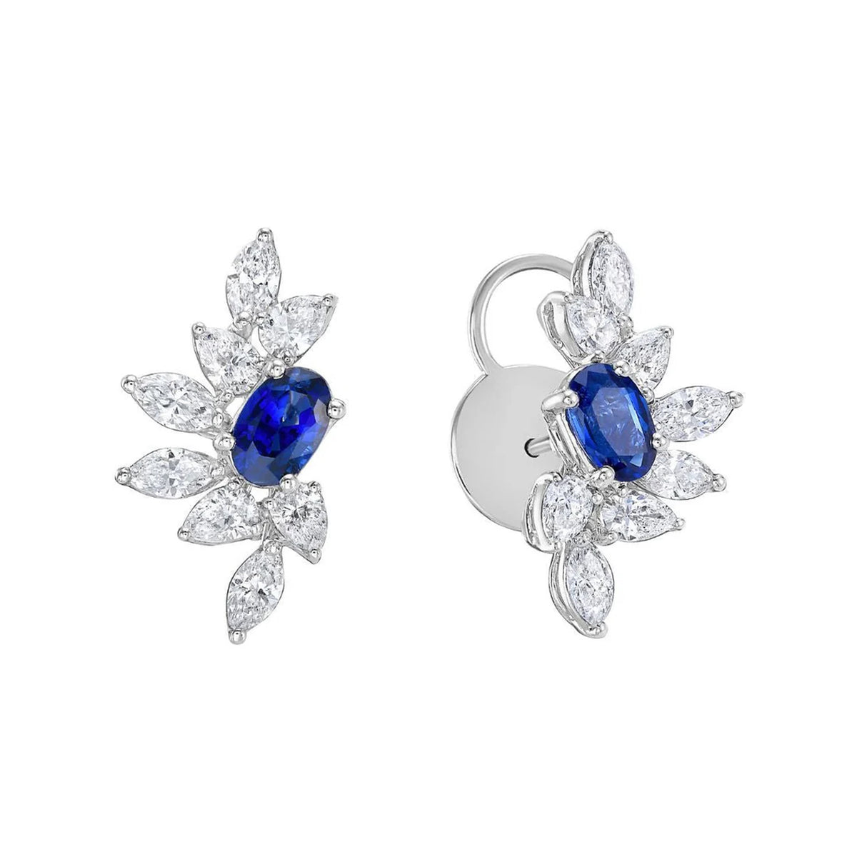 Lucretia Earrings in Blue Sapphire