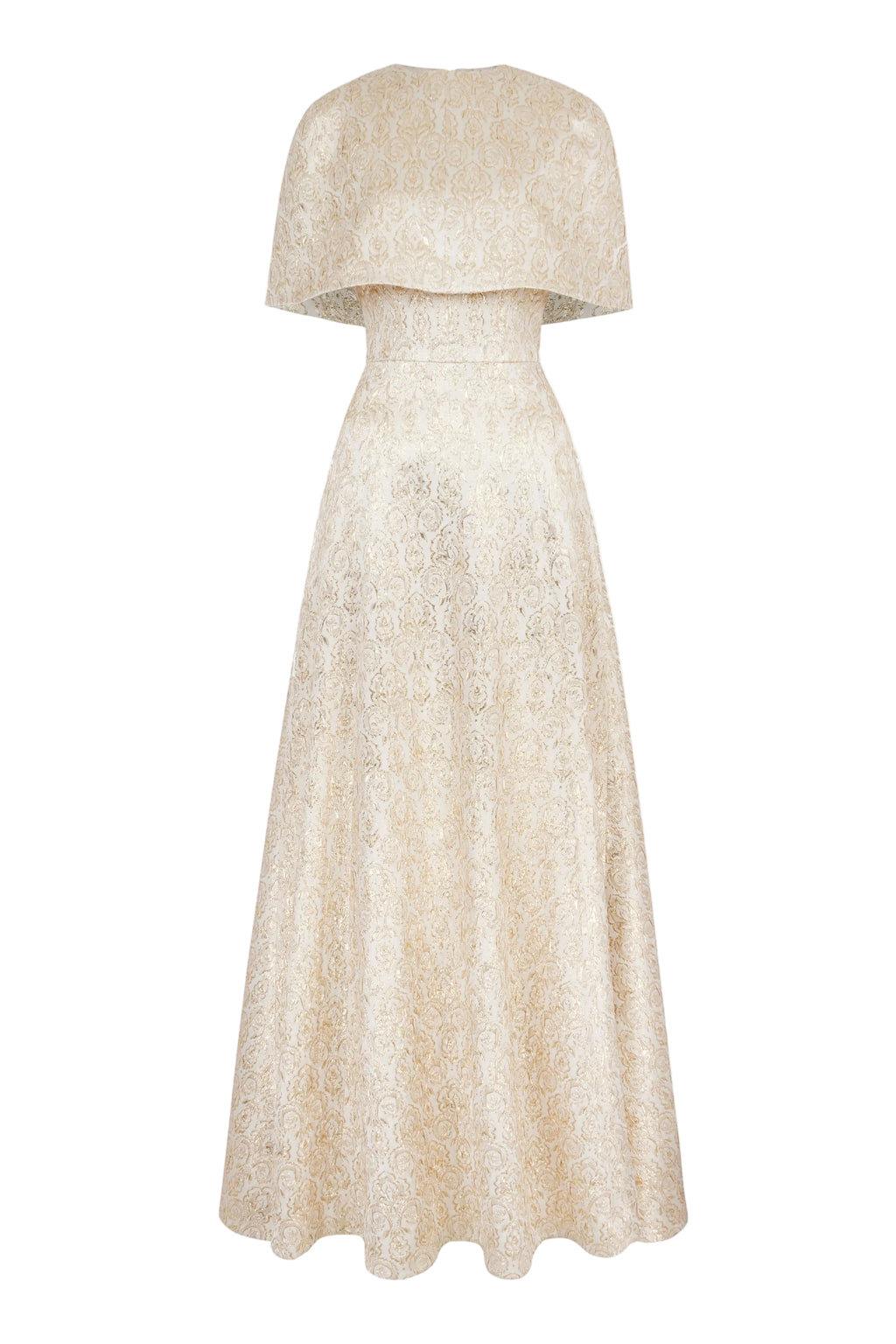 Lucretia Dress in Gold Metallic Jacquard  | Emilia Wickstead