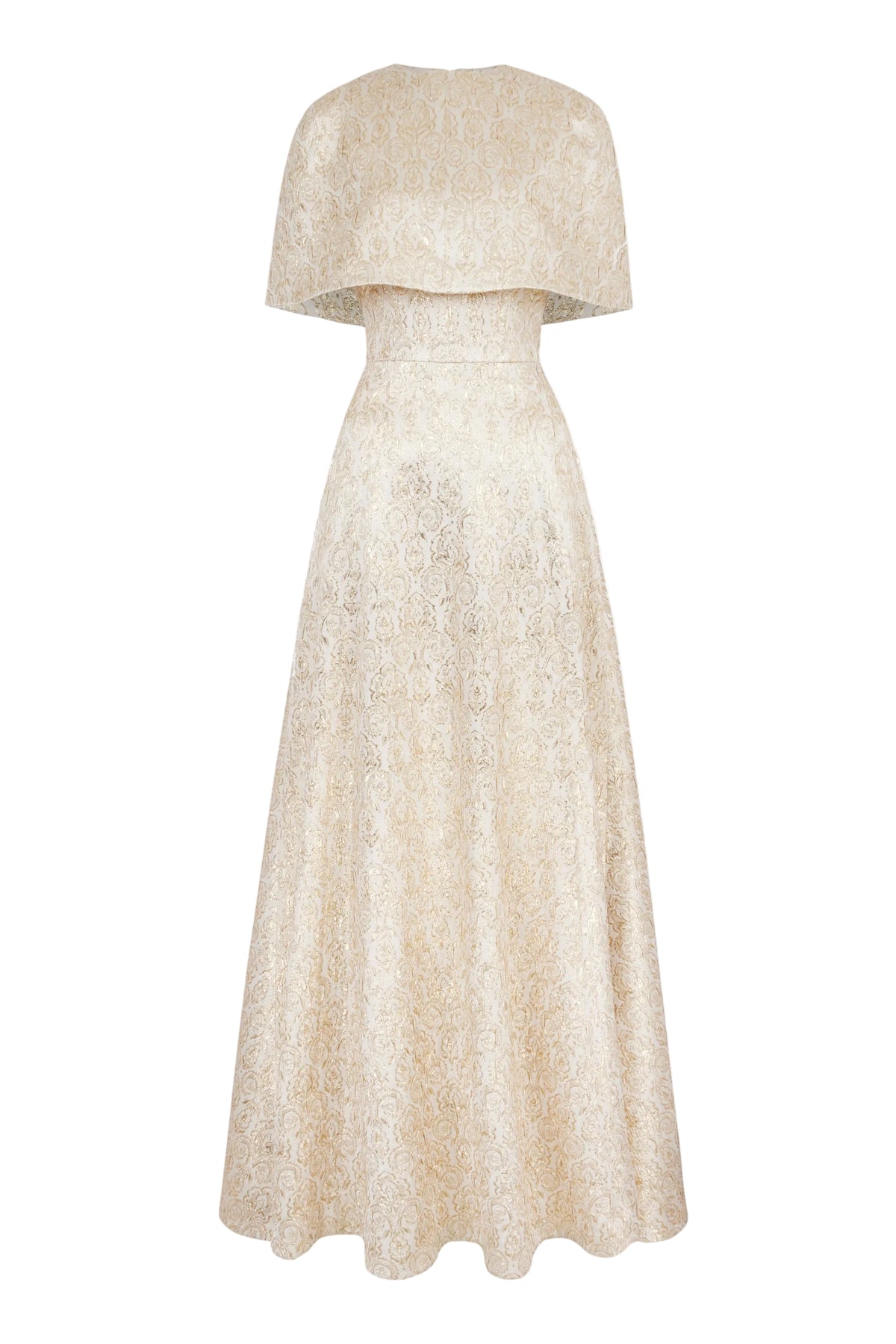 Lucretia Dress in Gold Metallic Jacquard  | Emilia Wickstead