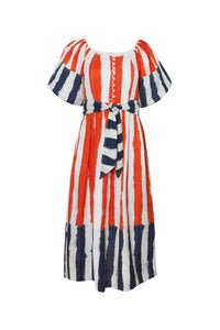The Lucy Dress in Lighthouse Stripe Red.