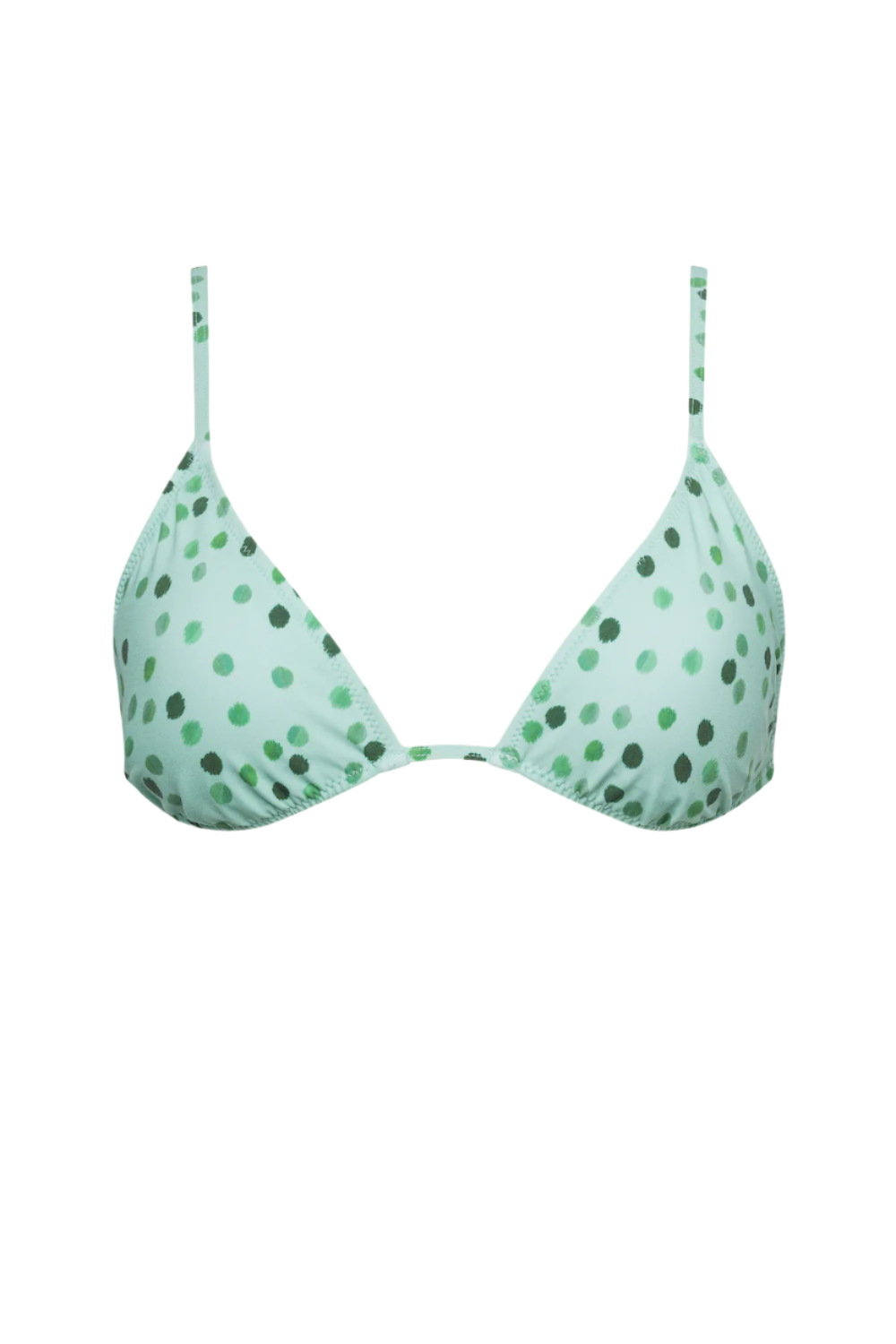 The Lucy Top in Green Ikat Dot