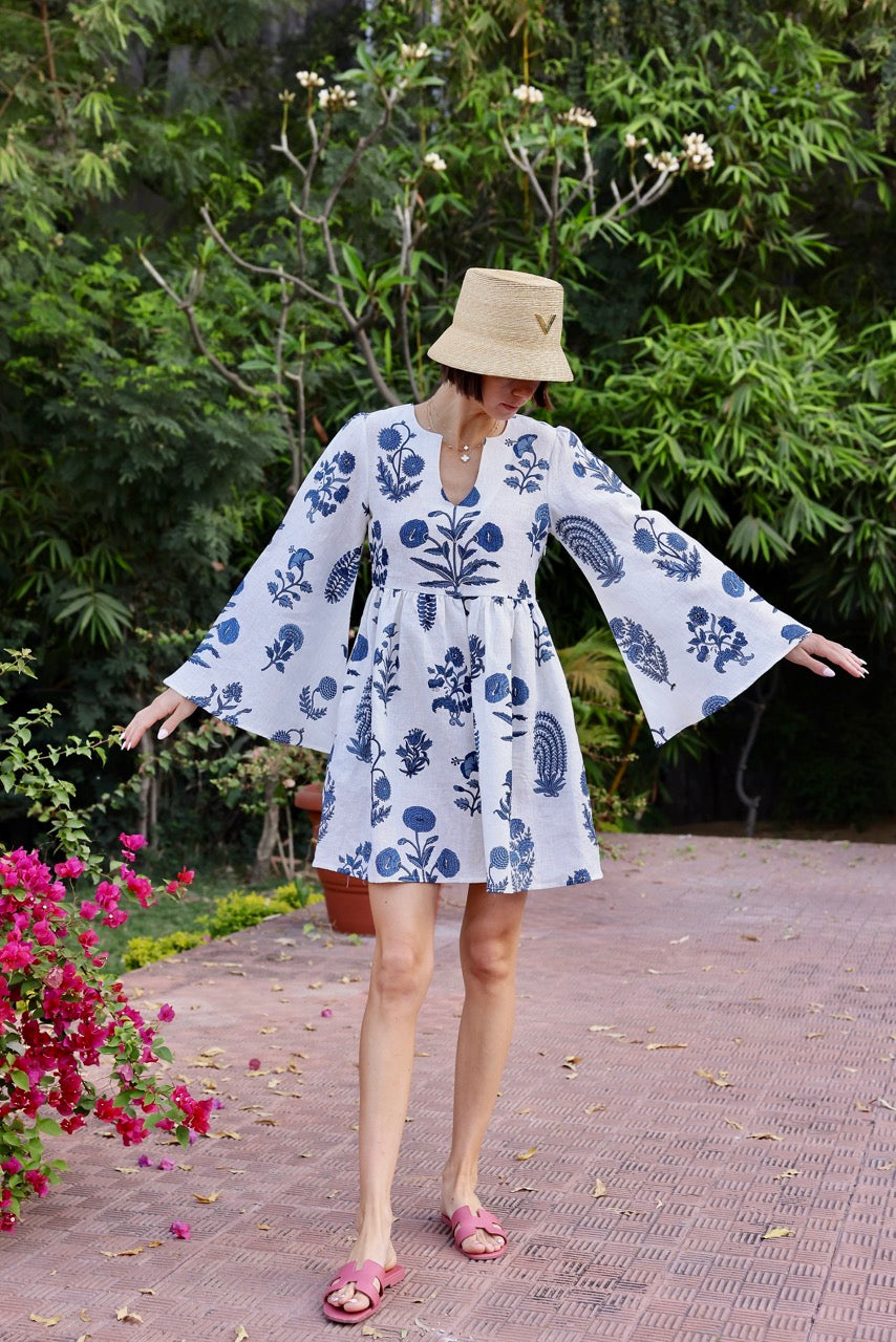 indigo mini dress ASHA by Ashley McCormick Indigo Alice Mini Dress M