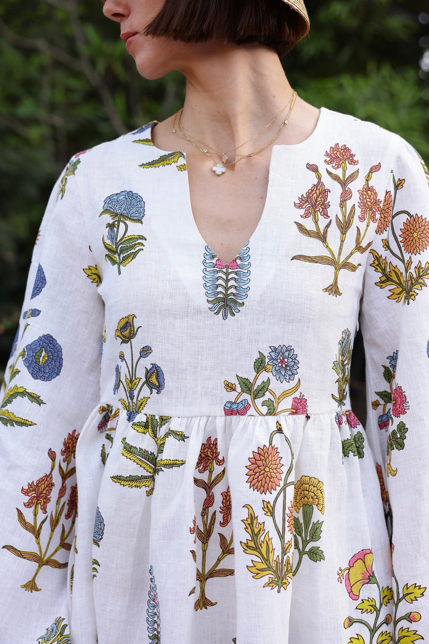 Lugano Mini Dress in Botanical