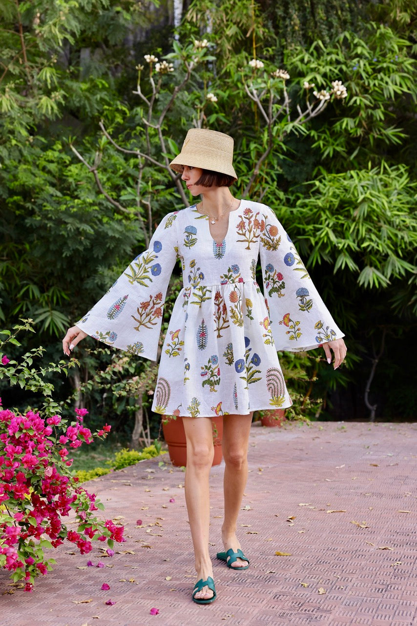 Lugano Mini Dress in Botanical