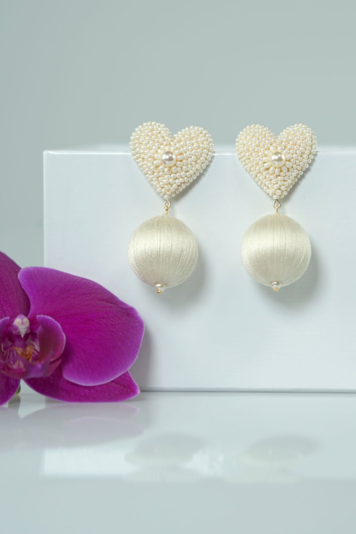 Luisa Earrings in Oxford White