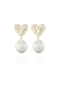 Luisa Earrings in Oxford White