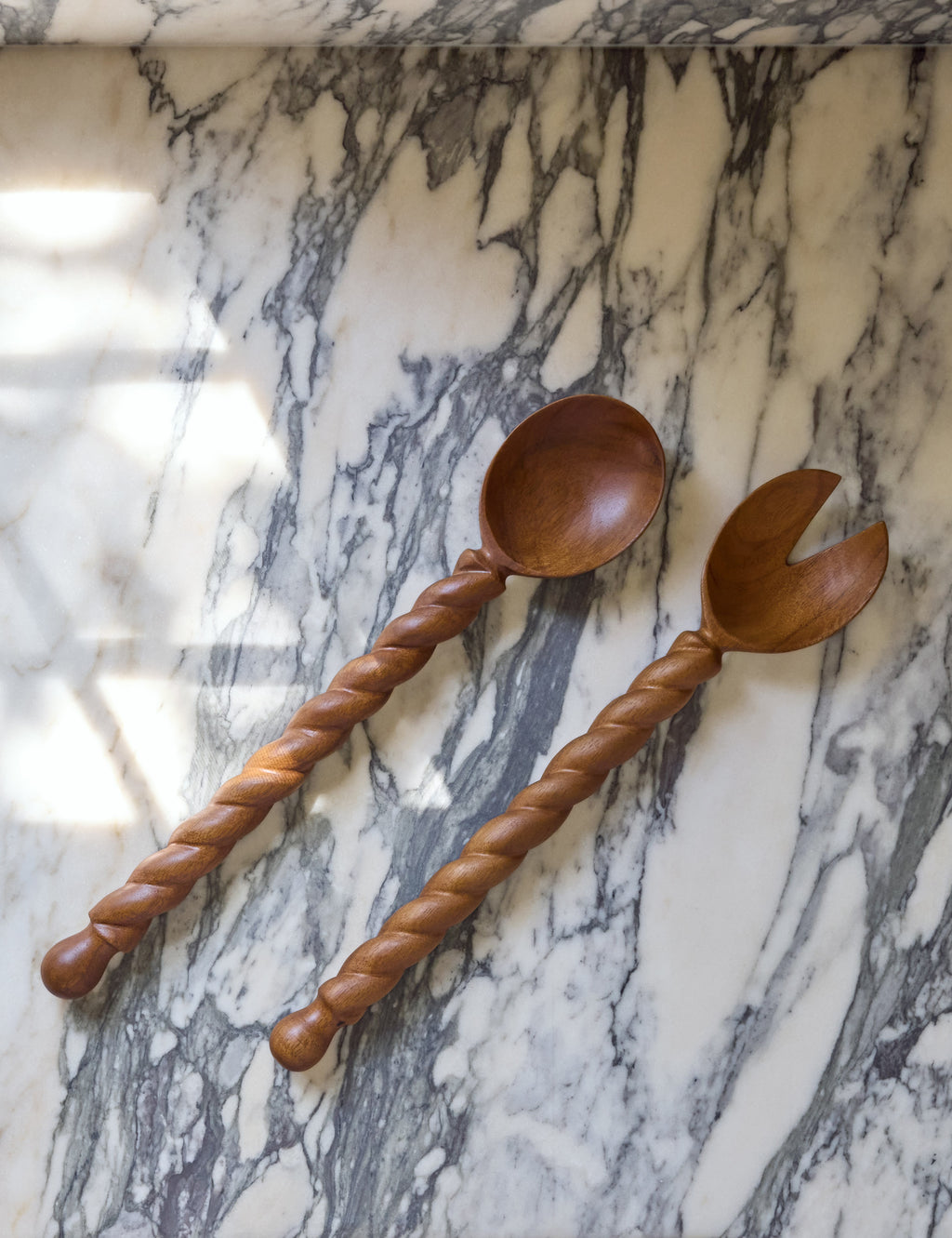 Braided Wood Salad Servers (set of 2)