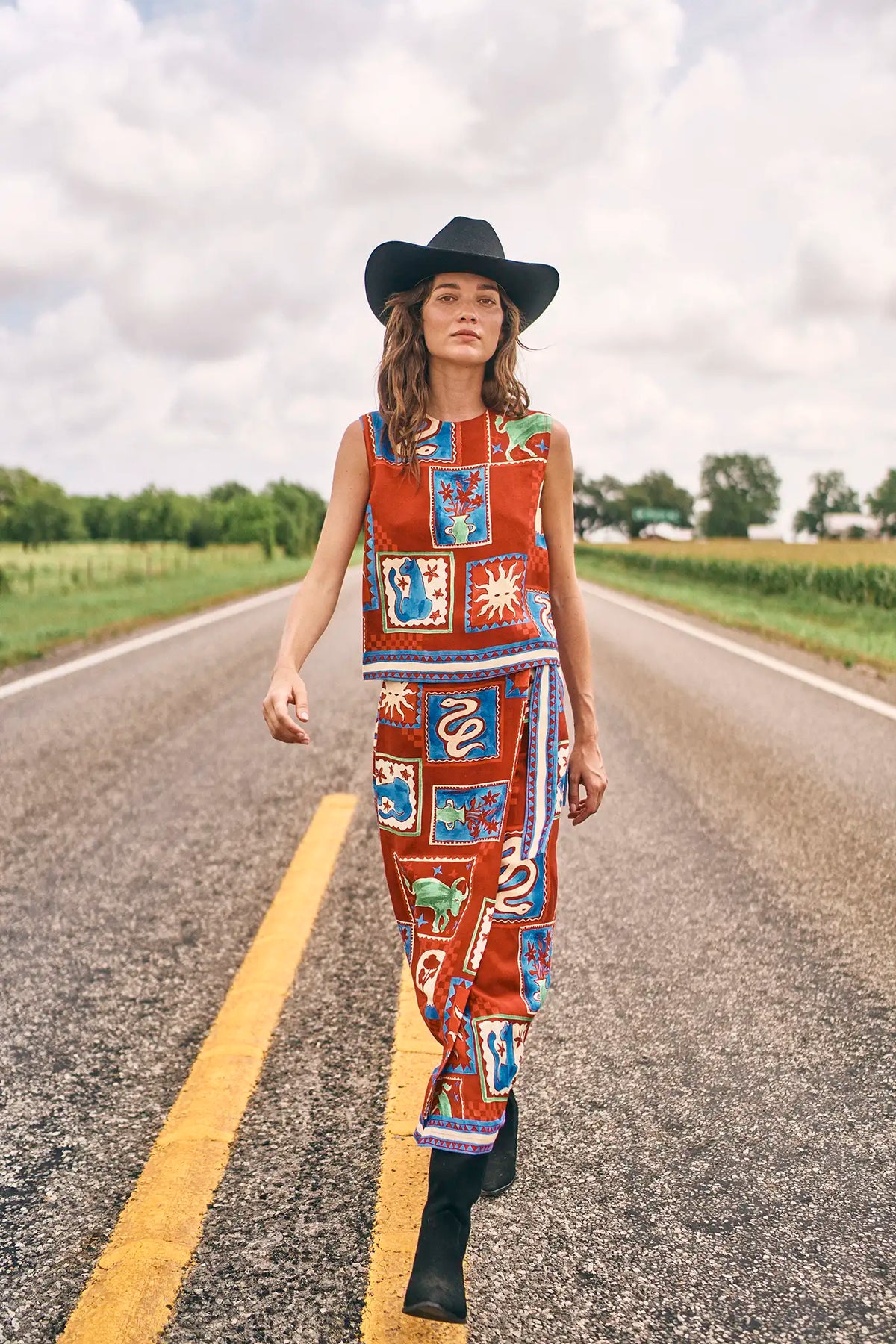 Paloma Wrap Skirt in Santa Fe