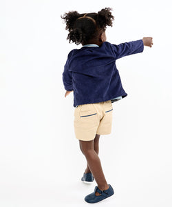 Lupo Baby Shirt in Navy Corduroy