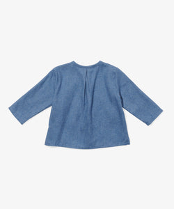 Lupo Baby Shirt in Blue Flannel