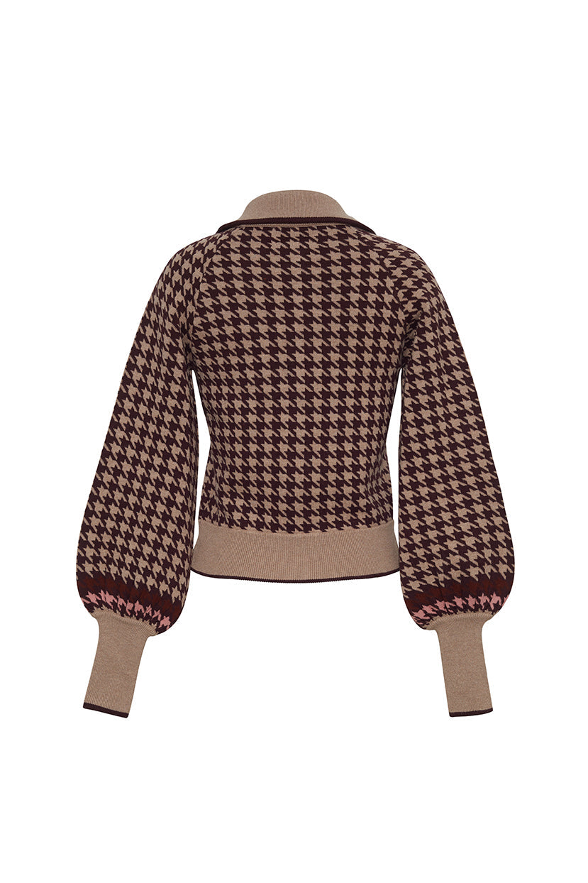 Lyss Jacket in Houndstooth Multi Taupe