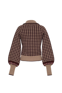 Lyss Jacket in Houndstooth Multi Taupe