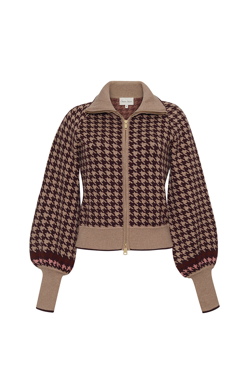 Lyss Jacket in Houndstooth Multi Taupe