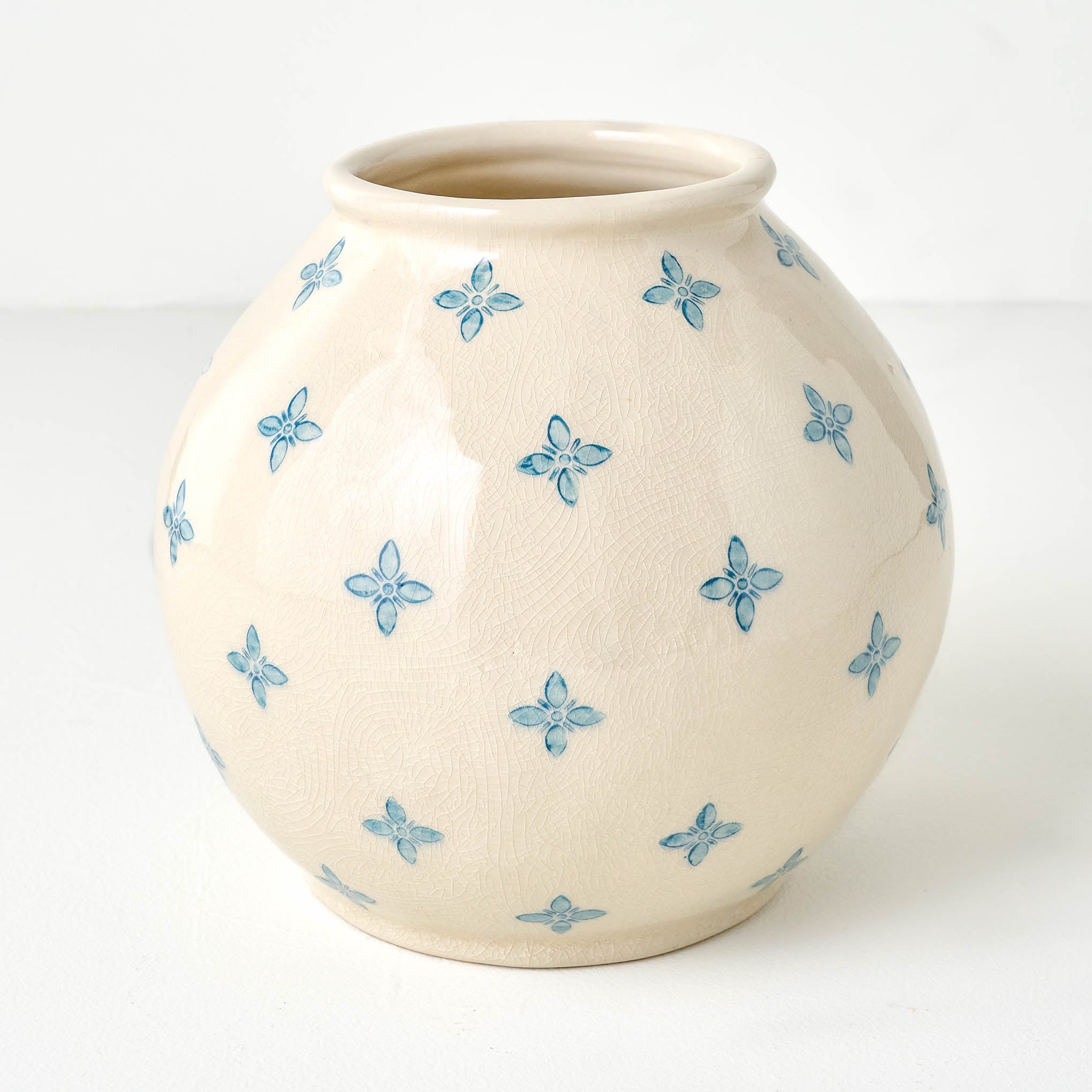 Cream and Blue Luna Vase
