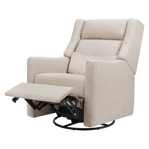 Kiwi Plus Power Recliner and Swivel Glider with Power Adjustable Headrest and USB Port in Performance Beach Eco-Weave