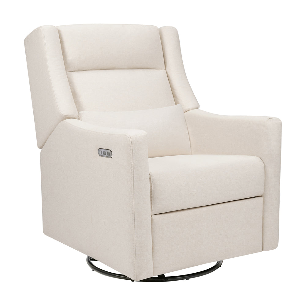 Kiwi Plus Power Recliner and Swivel Glider with Power Adjustable Headrest and USB Port in Performance Cream Eco-Weave