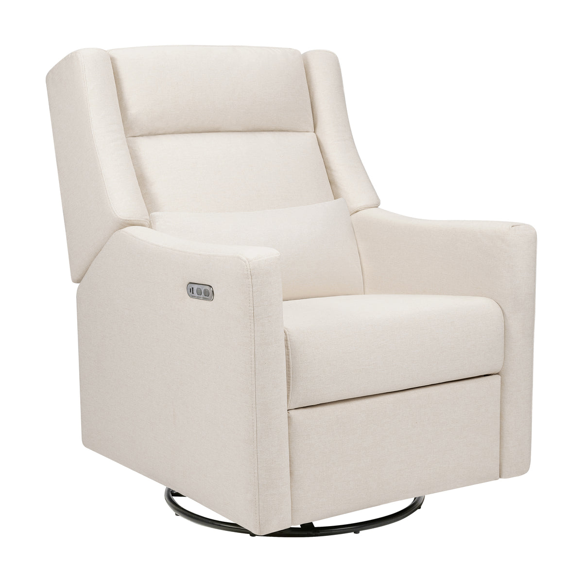 Kiwi Plus Power Recliner and Swivel Glider with Power Adjustable Headrest and USB Port in Performance Cream Eco-Weave
