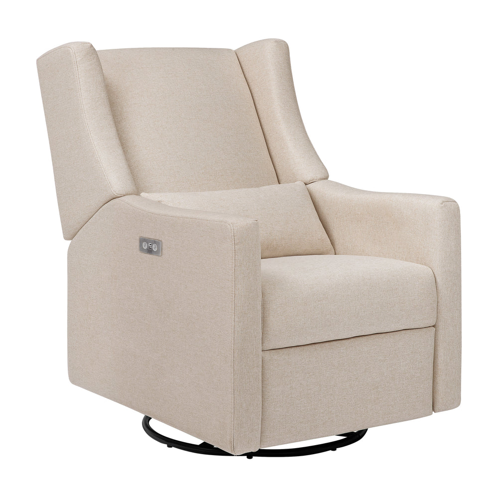 Kiwi Electronic Recliner and Swivel Glider with USB port in Performance Beach Eco-Weave