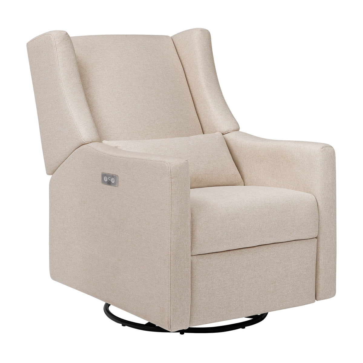 Kiwi Electronic Recliner and Swivel Glider with USB port in Performance Beach Eco-Weave