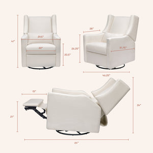 Kiwi Electronic Recliner and Swivel Glider with USB port in Performance Cream Eco-Weave