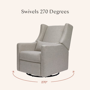 Kiwi Electronic Recliner and Swivel Glider with USB port in Performance Grey Eco-Weave