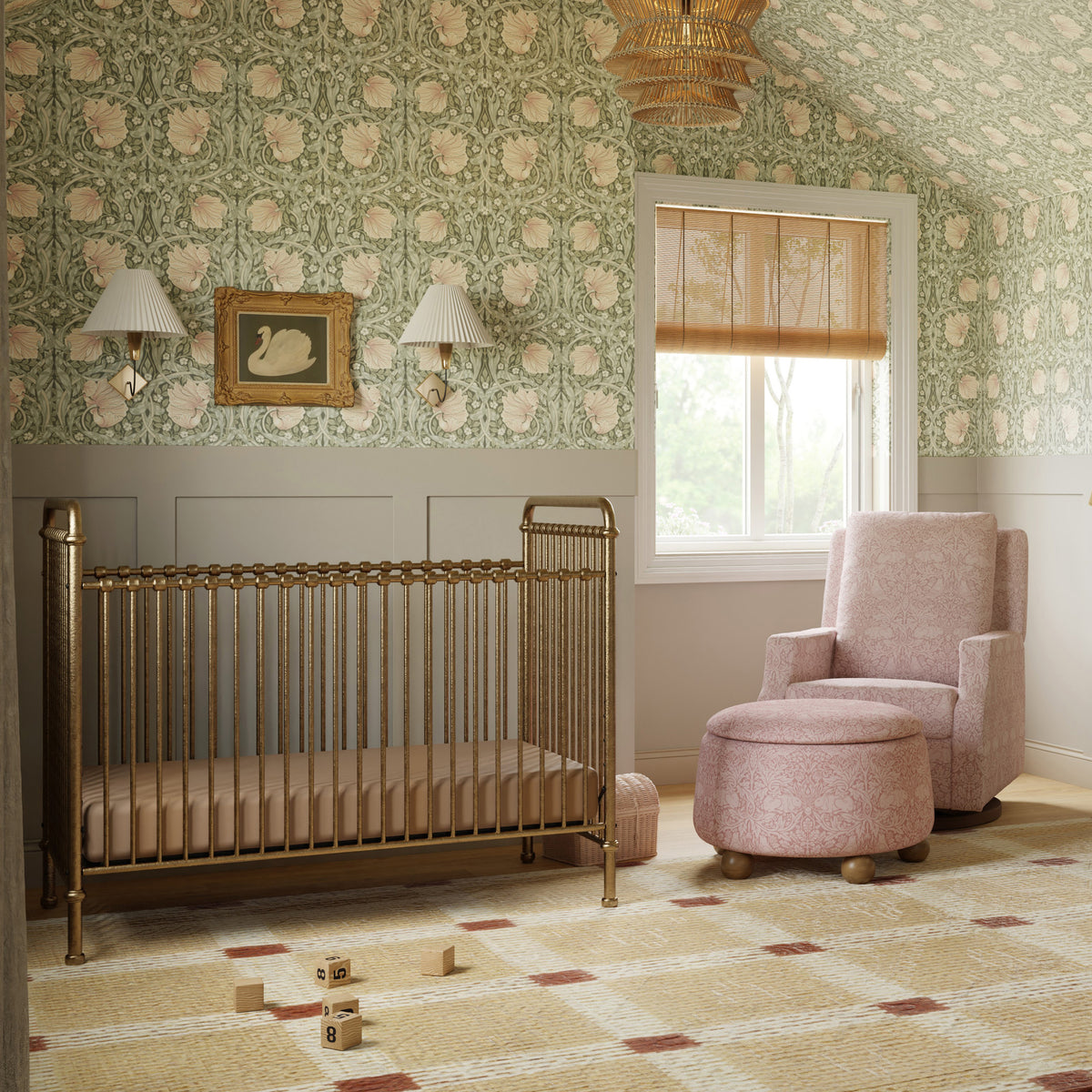 Abigail 3-in-1 Convertible Crib in Vintage Gold
