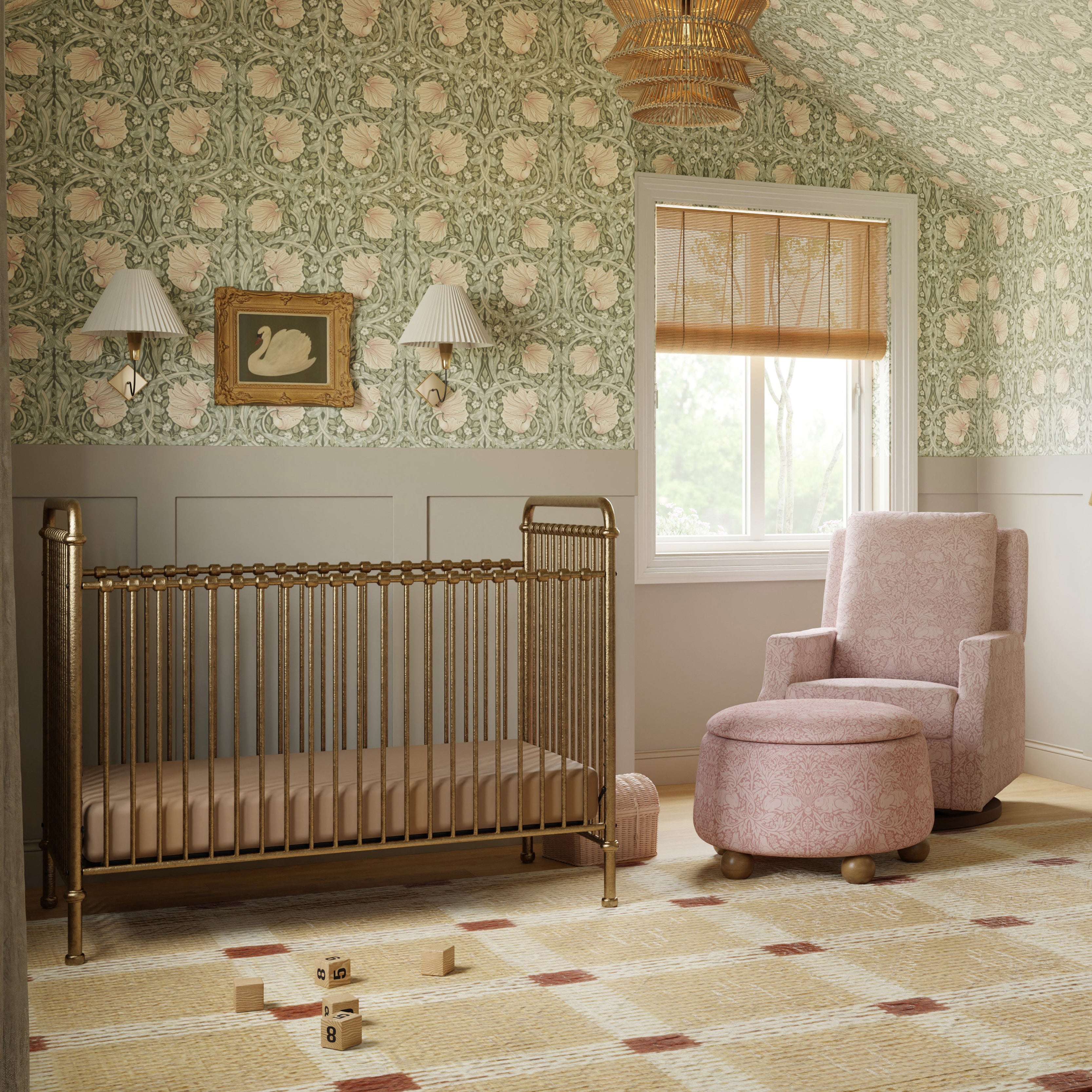 Abigail 3-in-1 Convertible Crib in Vintage Gold
