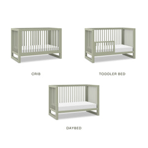 Nantucket 3-in-1 Convertible Crib with Toddler Bed Conversion Kit in French Sage