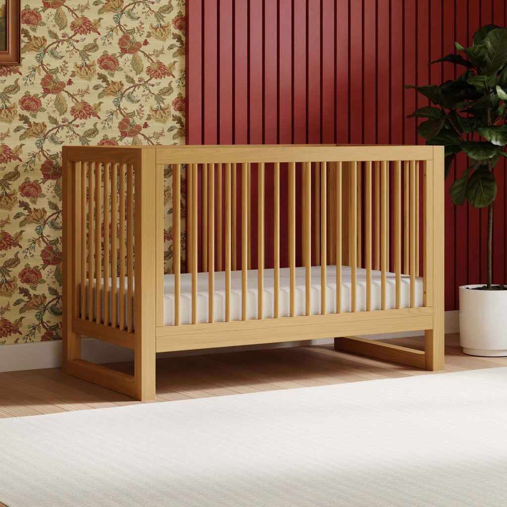 Nantucket 3-in-1 Convertible Crib with Toddler Bed Conversion Kit in Honey
