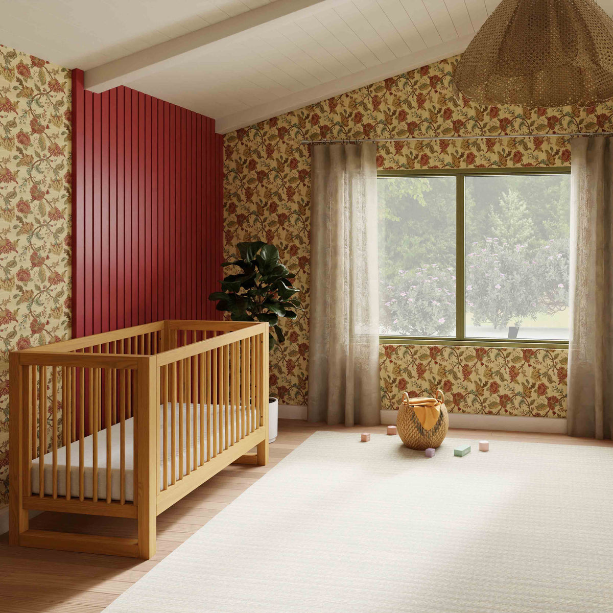 Nantucket 3-in-1 Convertible Crib with Toddler Bed Conversion Kit in Honey