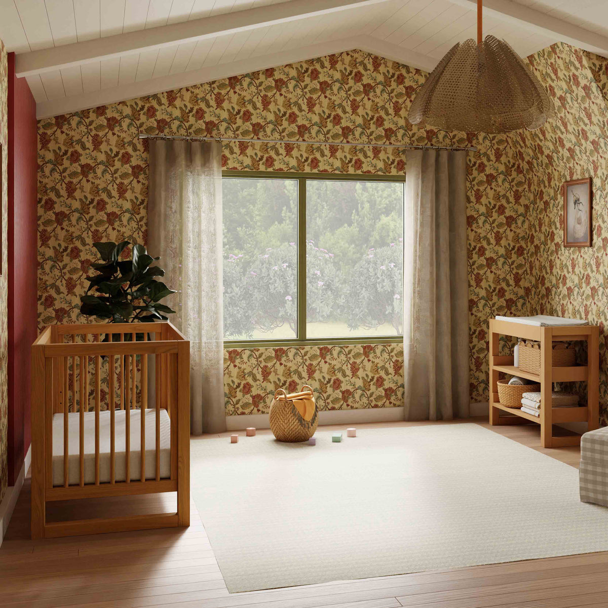 Nantucket 3-in-1 Convertible Crib with Toddler Bed Conversion Kit in Honey