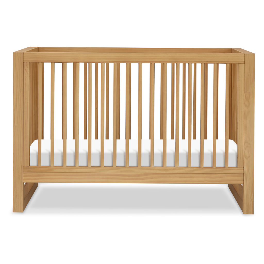 Nantucket 3-in-1 Convertible Crib with Toddler Bed Conversion Kit in Warm White/Honey