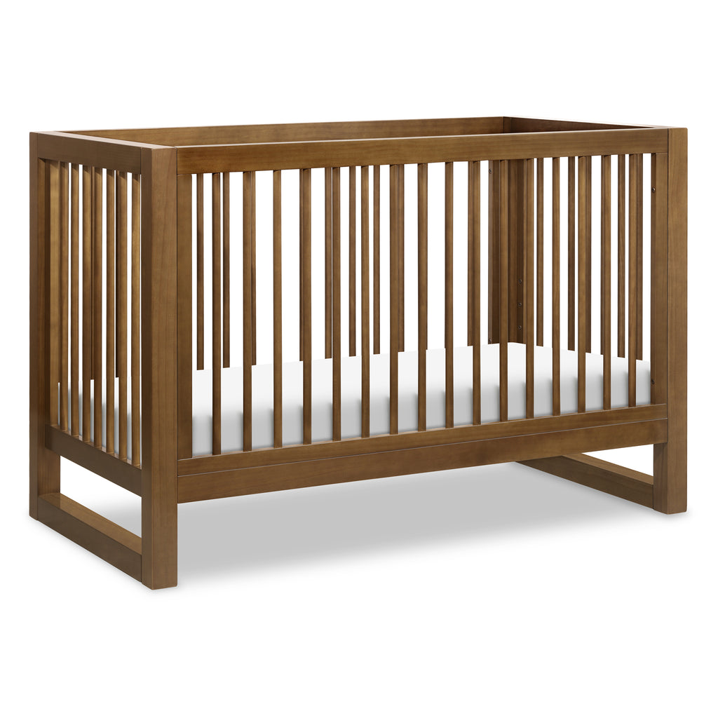 Nantucket 3-in-1 Convertible Crib with Toddler Bed Conversion Kit in Natural Walnut