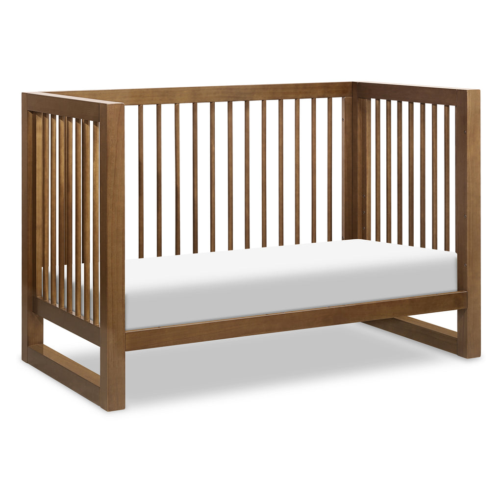 Nantucket 3-in-1 Convertible Crib with Toddler Bed Conversion Kit in Natural Walnut