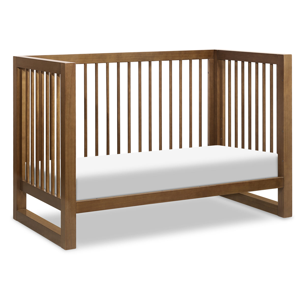 Nantucket 3-in-1 Convertible Crib with Toddler Bed Conversion Kit in Natural Walnut