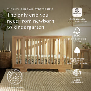 Yuzu 8-in-1 Convertible Crib with All-Stages Conversion Kits in Natural
