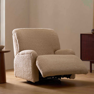 Winslow Extra Wide Recliner and Swivel Glider in Chai Shearling