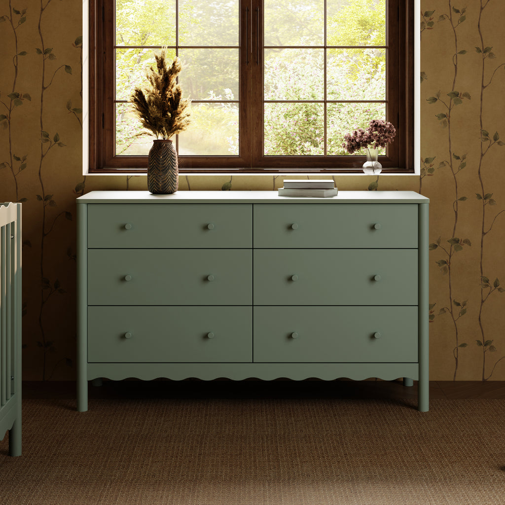 Babyletto Swell 6-Drawer Assembled Dresser Light Sage