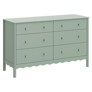 Swell 6-Drawer Wide Assembled Dresser (56") in Light Sage