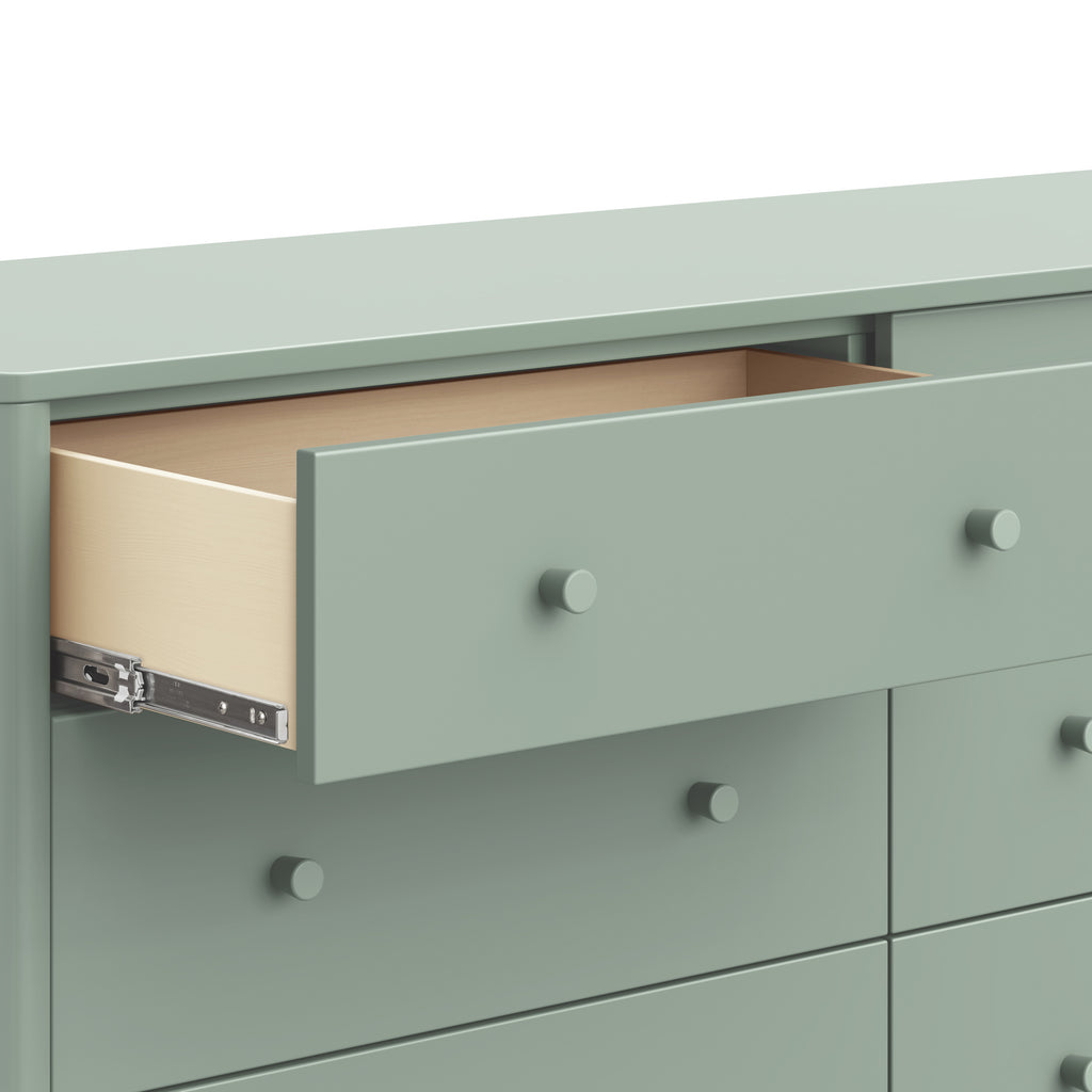 Swell 6-Drawer Wide Assembled Dresser (56") in Light Sage