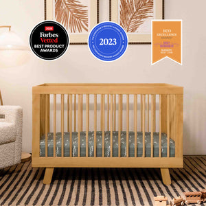 Hudson 3-in-1 Convertible Crib with Toddler Bed Conversion Kit in Honey