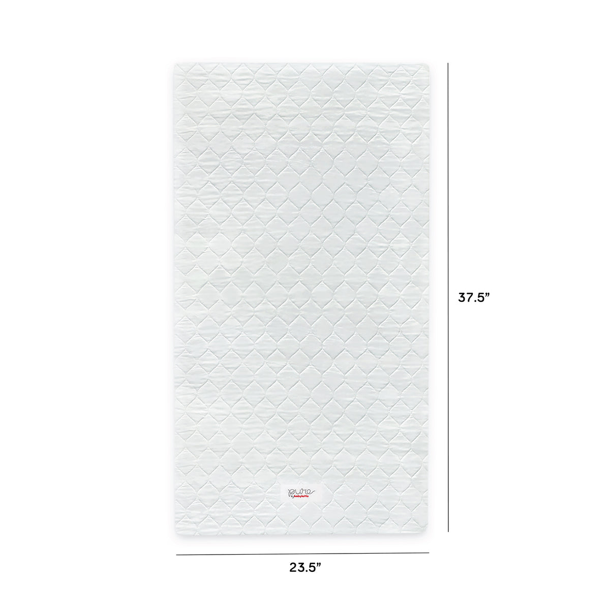 Pure Core Mini Crib Mattress with Hybrid Quilted Waterproof Cover Lightweight in White