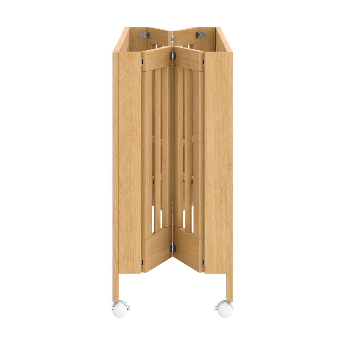 Maki Portable Folding Crib with Toddler Bed Conversion Kit in Honey