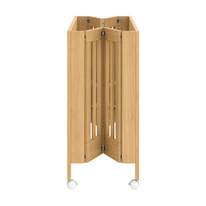 Maki Portable Folding Crib with Toddler Bed Conversion Kit in Honey