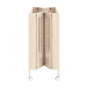 Maki Portable Folding Crib with Toddler Bed Conversion Kit in Washed Natural