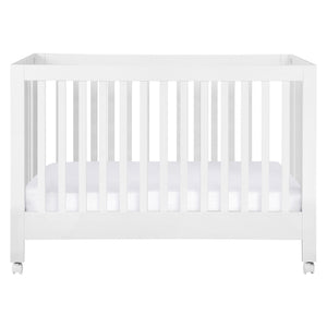 Maki Portable Folding Crib with Toddler Bed Conversion Kit in White